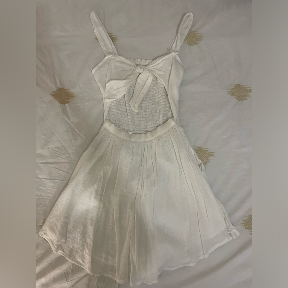 Hollister White Romper Open Back
